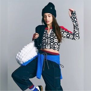 FP Movement by Free People Black and White Long Sleeve Top